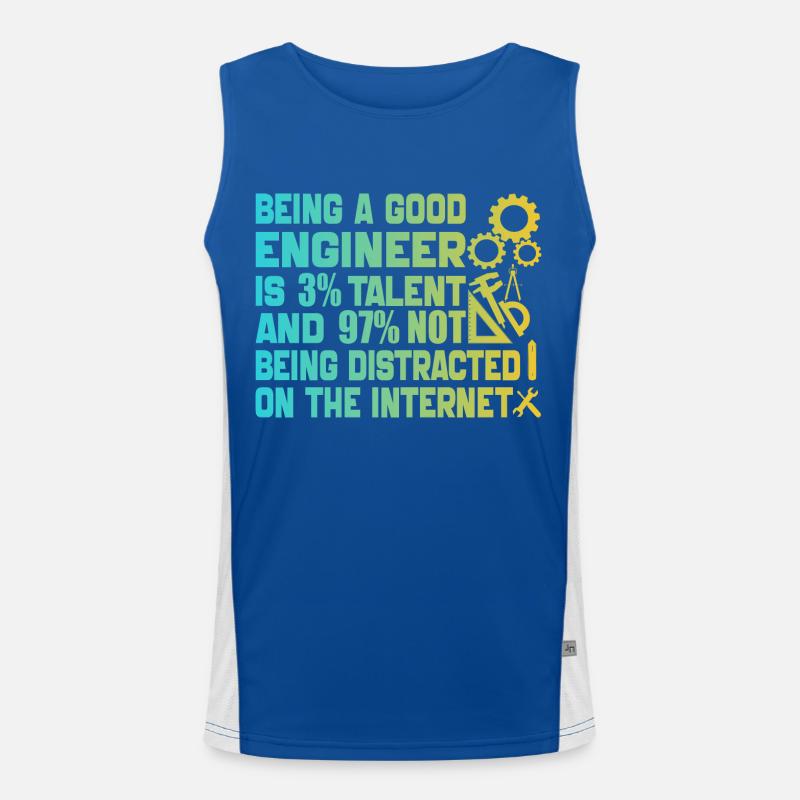 Funny Engineer Men Women Mechanical Engineering Débardeur respirant contrasté Homme 