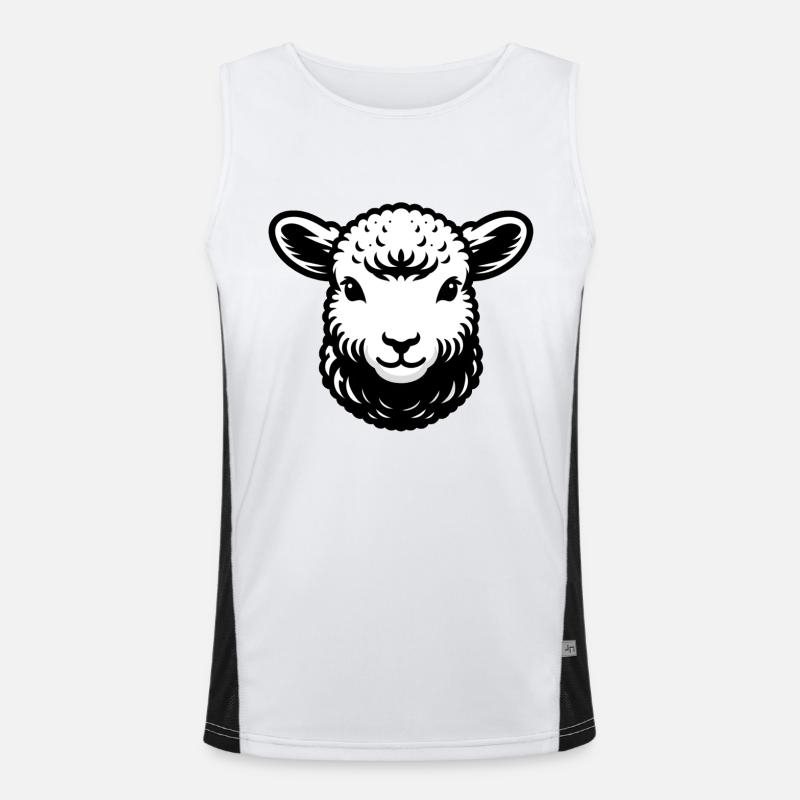Sheep Lamb Men's Functional Contrast Tank Top 