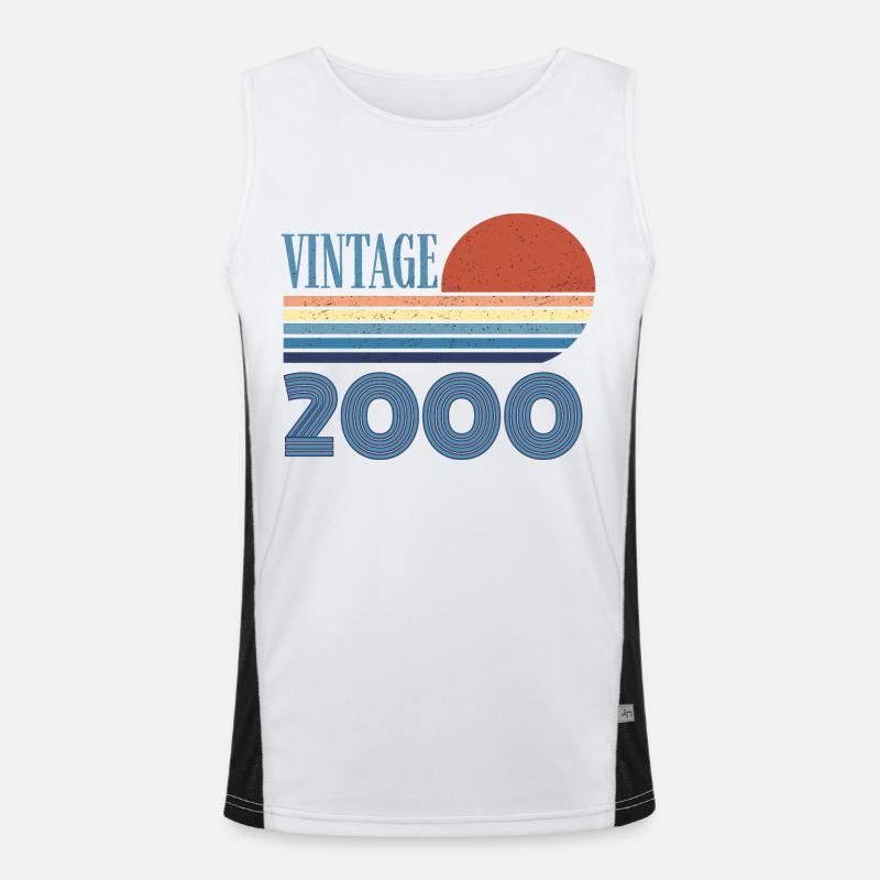 vintage 2000 Débardeur respirant contrasté Homme 