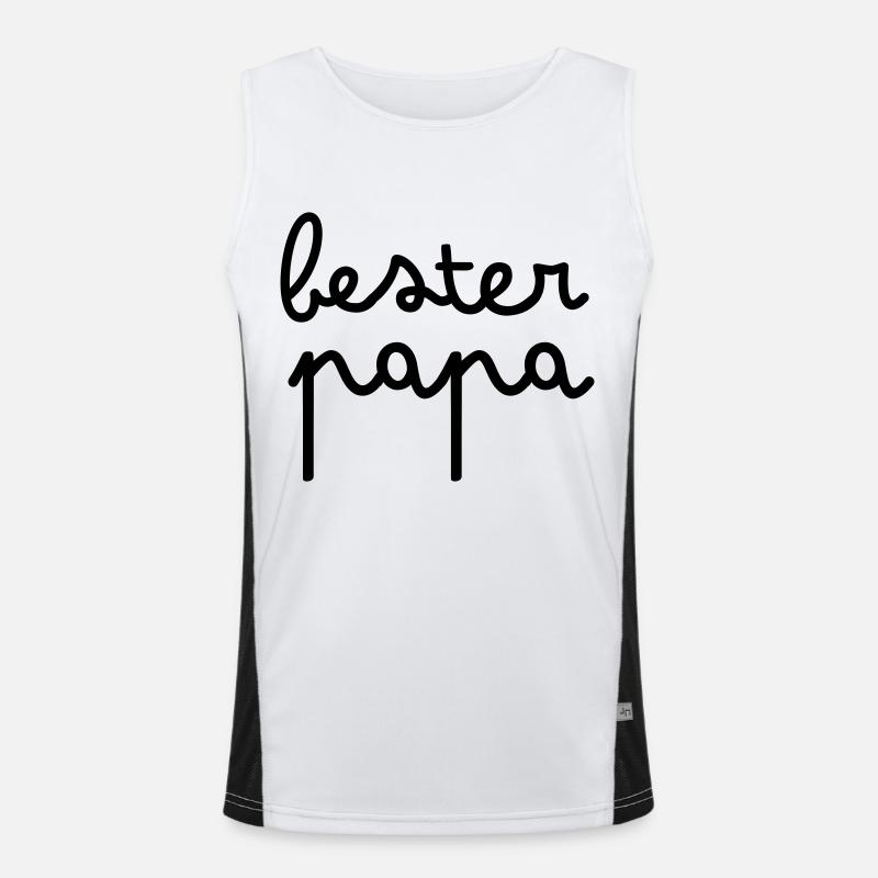 Bester Papa Funktionelles Kontrast-Tank Top für Männer 