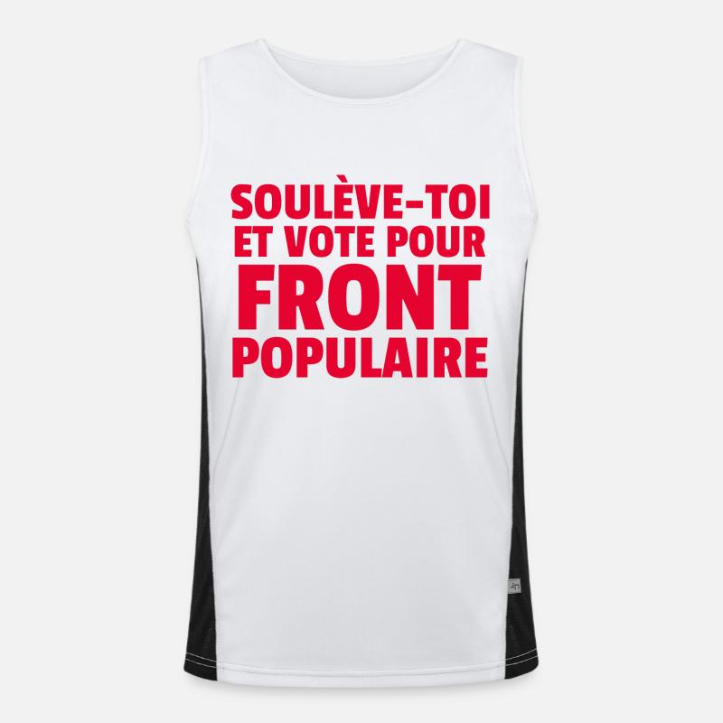 Front populaire - élections législatives 2024 Débardeur respirant contrasté Homme 
