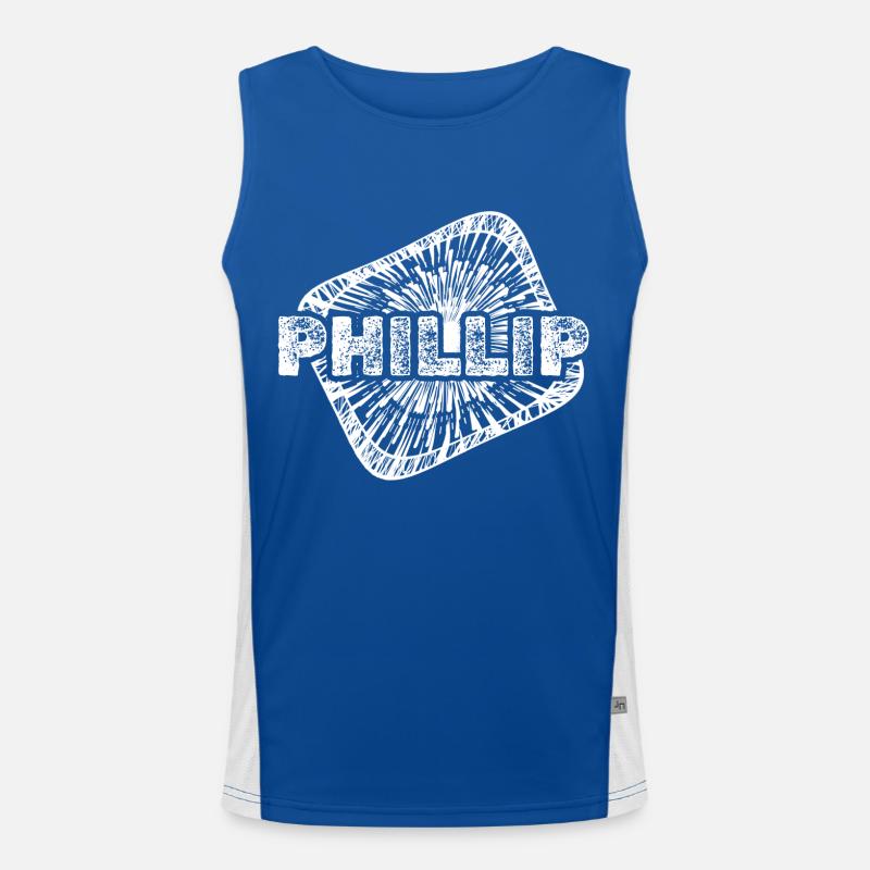 Phillip als Geburt Funktionelles Kontrast-Tank Top für Männer 