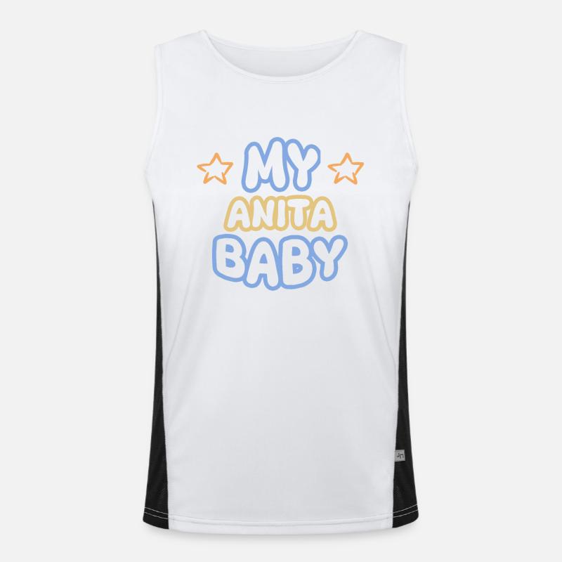 Anita as a given name Men's Functional Contrast Tank Top 