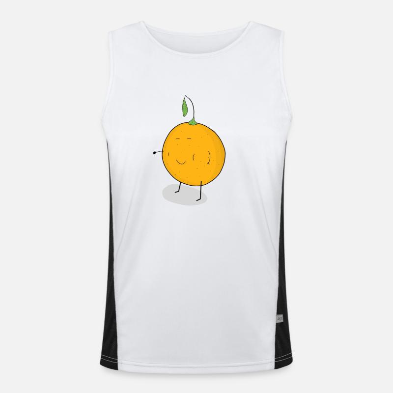 orange Funktionelles Kontrast-Tank Top für Männer 
