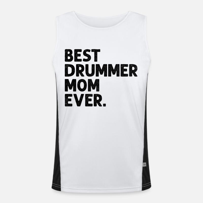 Beste Schlagzeuger-Mutter aller Zeiten Schlagzeug-Trommel-Mutter Funktionelles Kontrast-Tank Top für Männer 