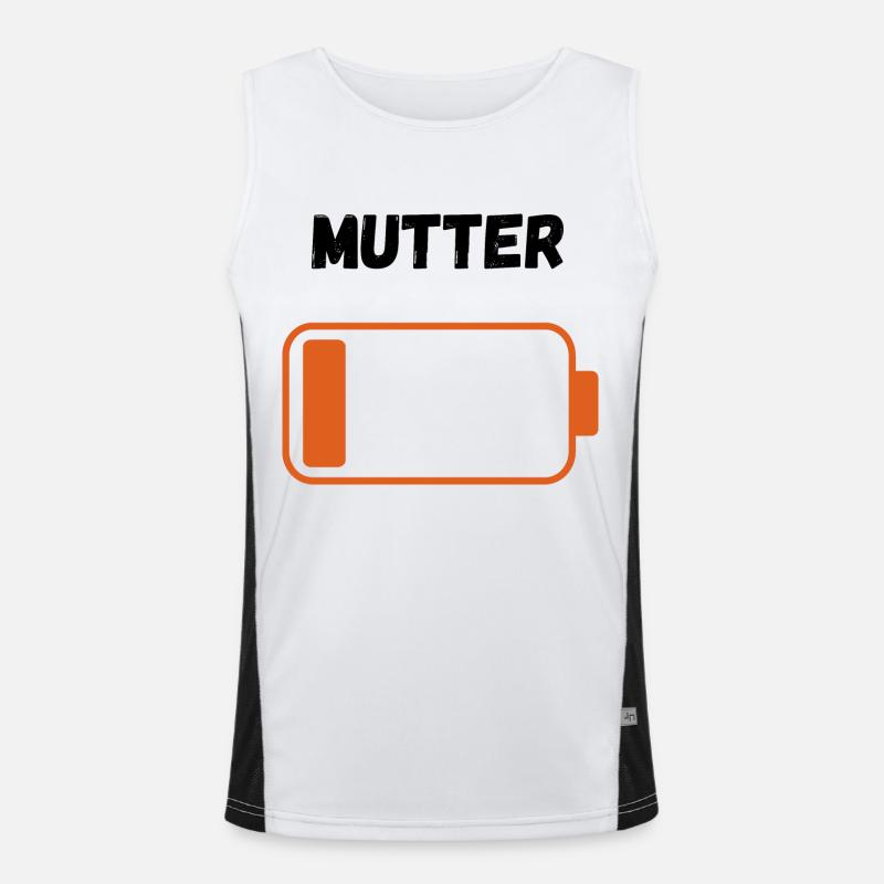 Mutter auf Reserve Funktionelles Kontrast-Tank Top für Männer 