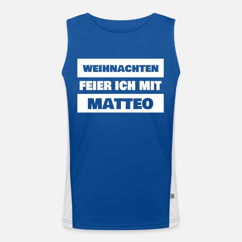 Gift for Matteo Men's Functional Contrast Tank Top 