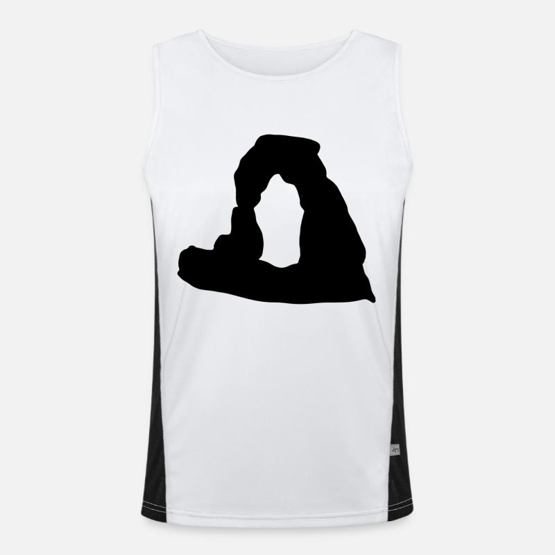 Moab Rock Rock Solid - Men's Functional Contrast Tank Top  - white/black