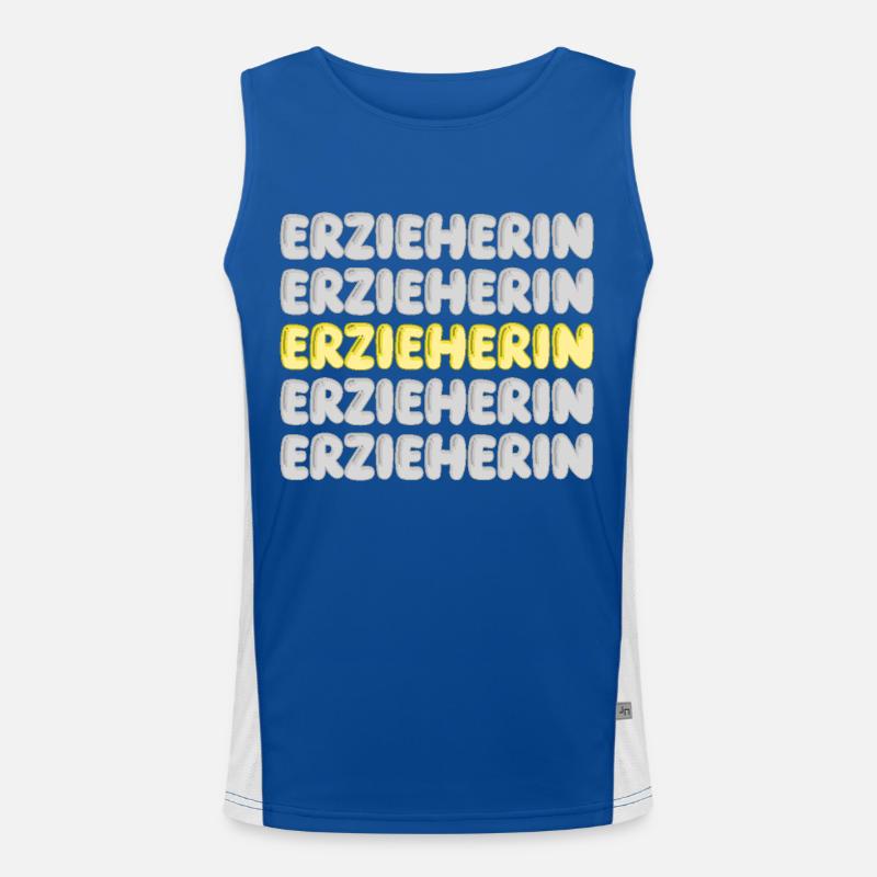 Erzieherin als Arbeit Funktionelles Kontrast-Tank Top für Männer 