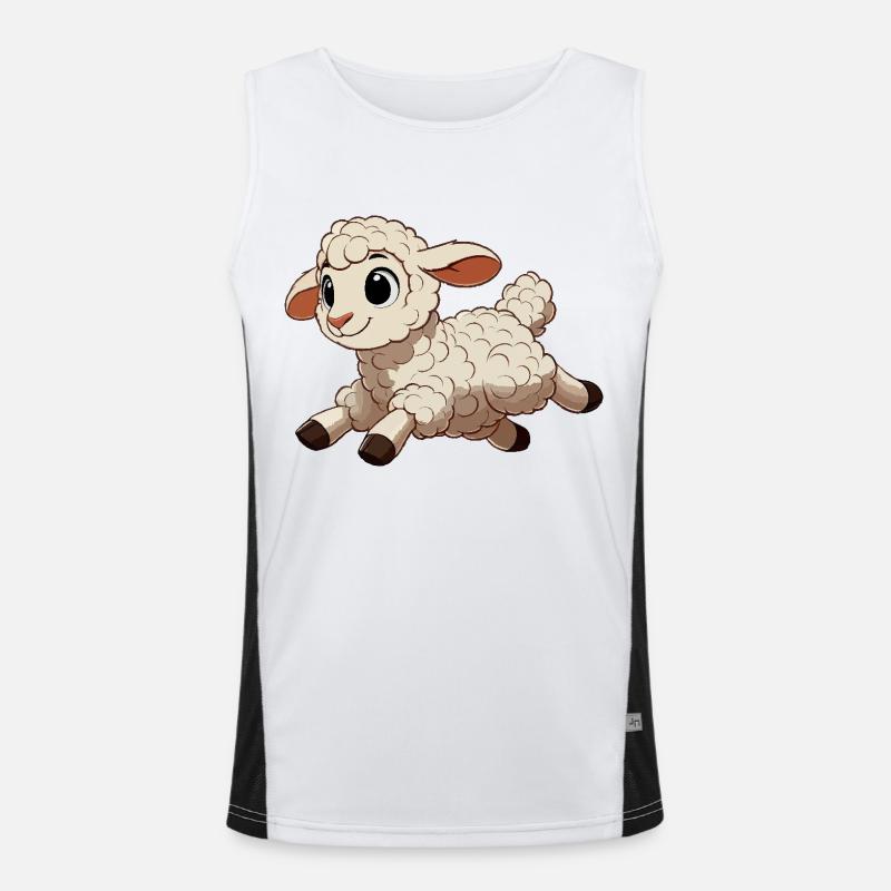 Lamm-Sprünge Funktionelles Kontrast-Tank Top für Männer 