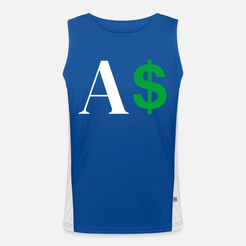 Dollar-Buchstabe Funktionelles Kontrast-Tank Top für Männer 
