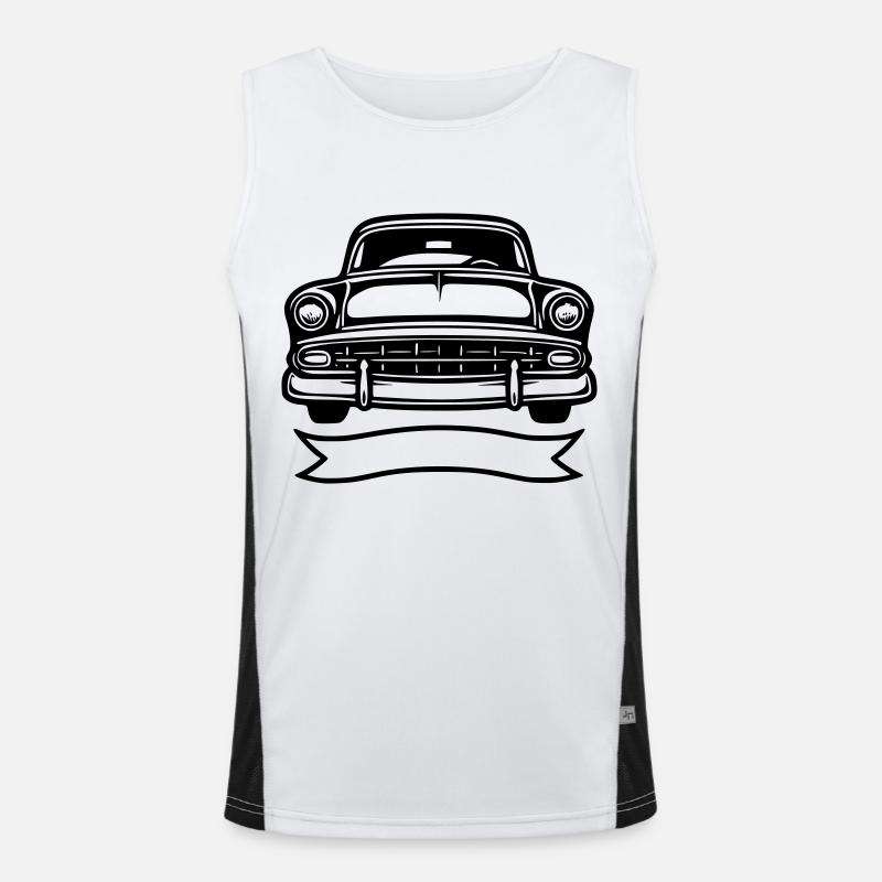 Oldtimer Automobil Funktionelles Kontrast-Tank Top für Männer 