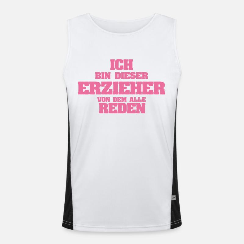 Beruf Erzieher Funktionelles Kontrast-Tank Top für Männer 