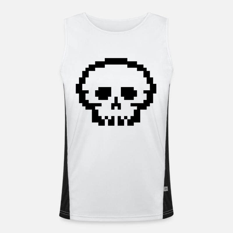 Crâne de pixel Débardeur respirant contrasté Homme 