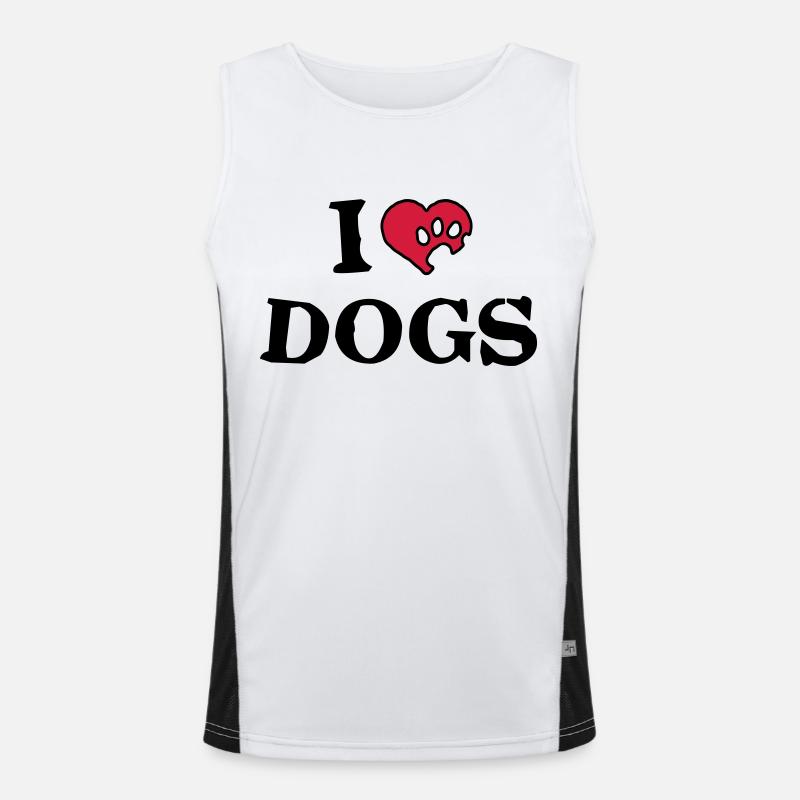 hundeherz_a_2c Funktionelles Kontrast-Tank Top für Männer 