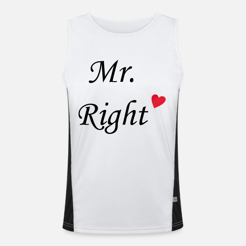 Mr. Right Funktionelles Kontrast-Tank Top für Männer 