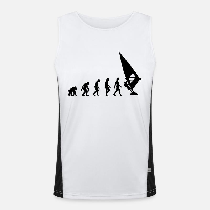 Die Evolution von Windsurfing Funktionelles Kontrast-Tank Top für Männer 