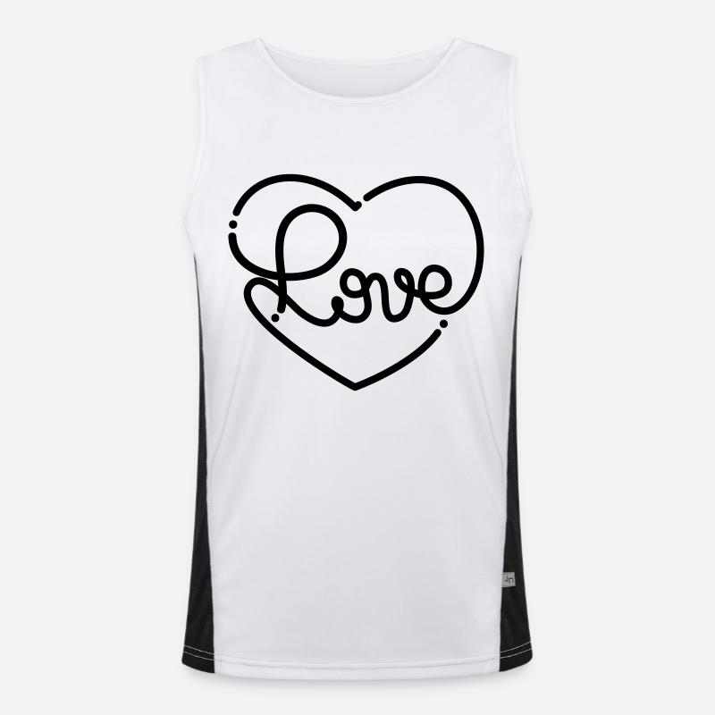 Love message Men's Functional Contrast Tank Top 
