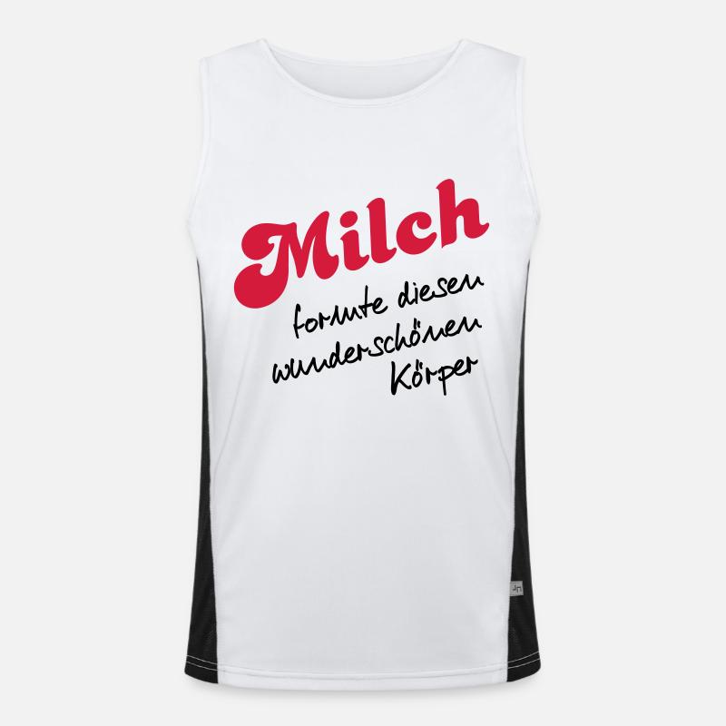 Milch Funktionelles Kontrast-Tank Top für Männer 