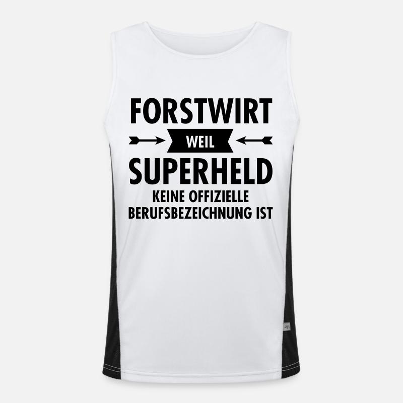 Forstwirt - Superheld Funktionelles Kontrast-Tank Top für Männer 