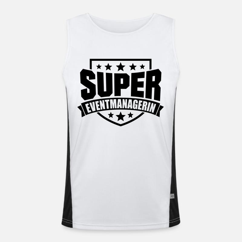 Super Eventmanagerin Funktionelles Kontrast-Tank Top für Männer 