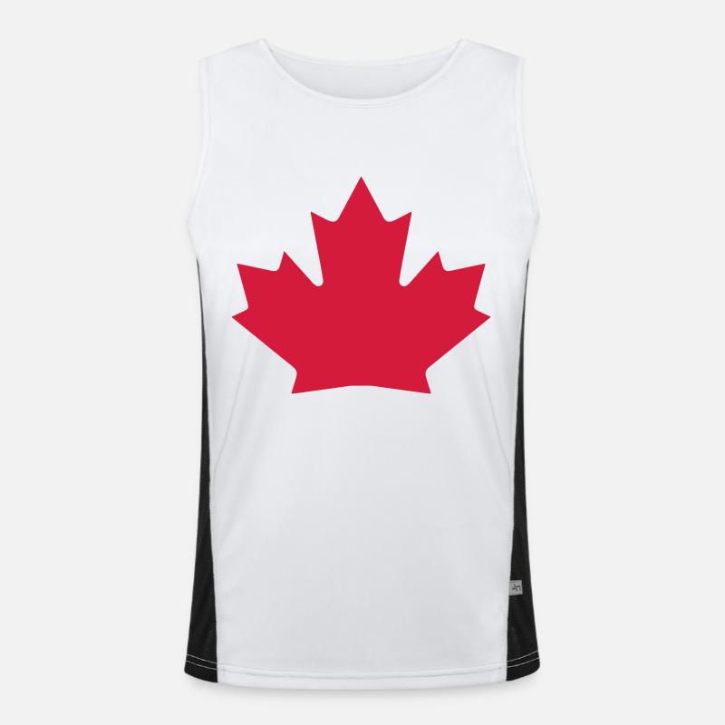 Canada Maple Leaf Funktionelles Kontrast-Tank Top für Männer 