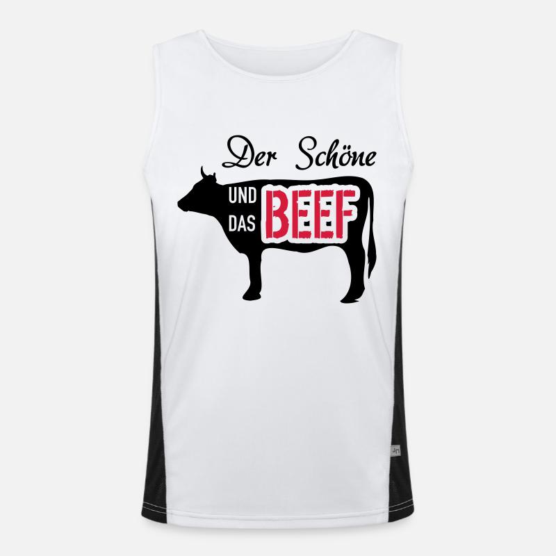 Der Schöne und das Beef Funktionelles Kontrast-Tank Top für Männer 