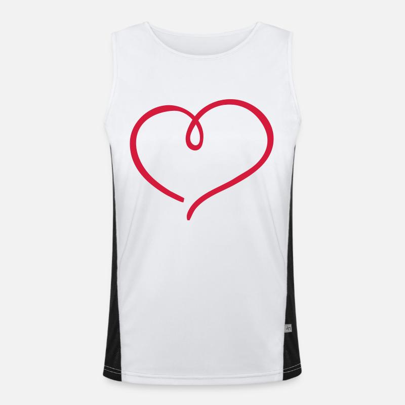 Herz Funktionelles Kontrast-Tank Top für Männer 