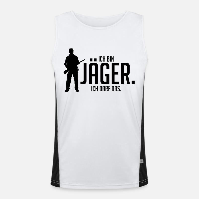Ich bin Jäger ich darf das Funktionelles Kontrast-Tank Top für Männer 