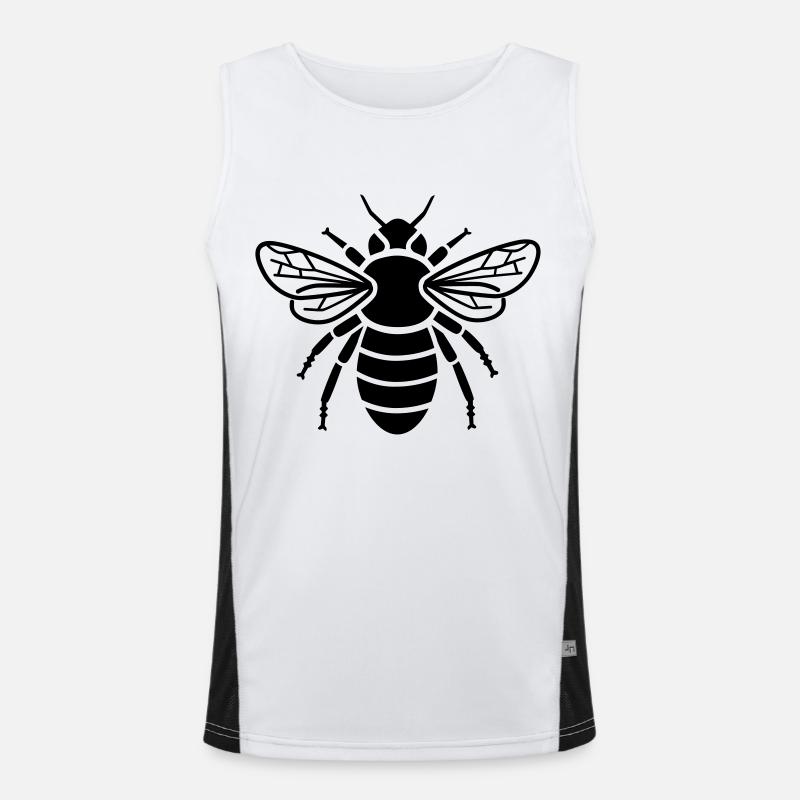 Bee - insect - Men's Functional Contrast Tank Top  - white/black