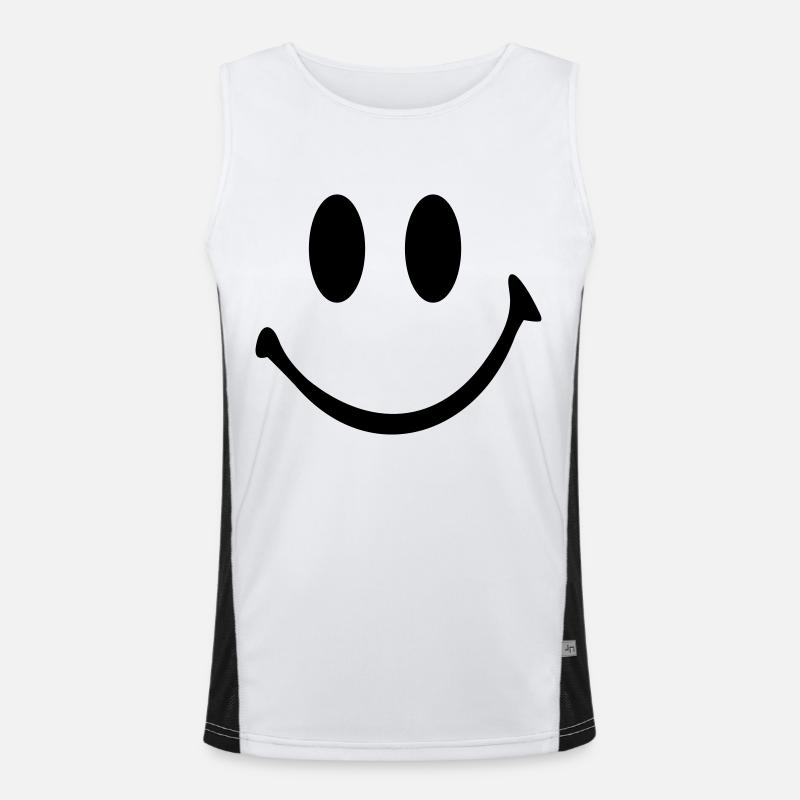Smiley Funktionelles Kontrast-Tank Top für Männer 