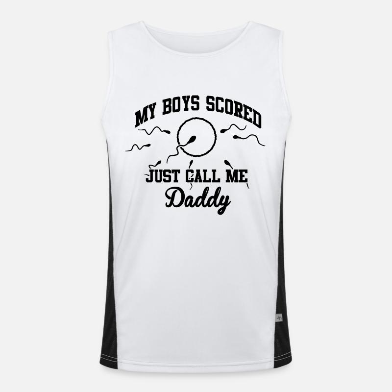 my boys scored just call me daddy Débardeur respirant contrasté Homme 