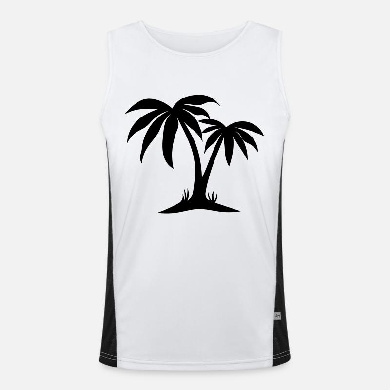 palma Canotta sportiva da uomo in contrasto cromatico 