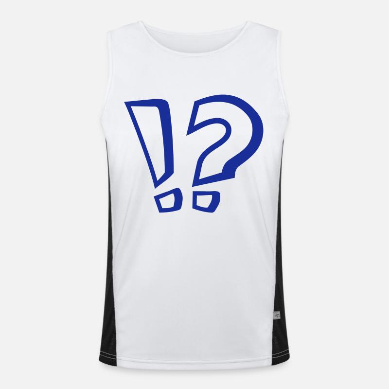 Fragezeichen Funktionelles Kontrast-Tank Top für Männer 