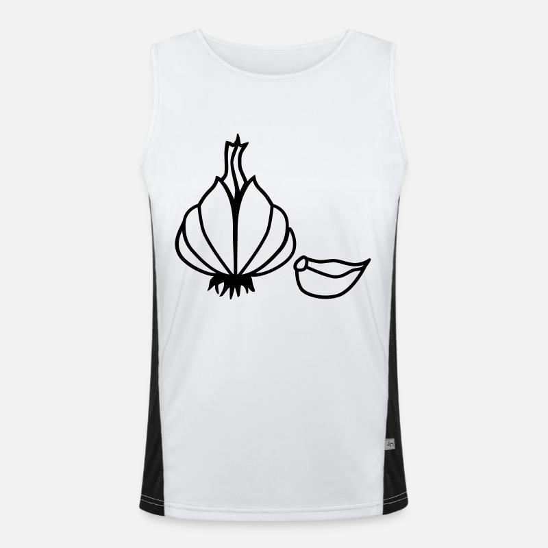 Knoblauch Funktionelles Kontrast-Tank Top für Männer 