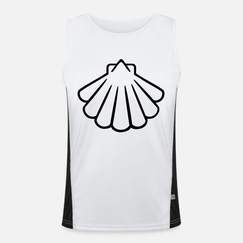 Shell - Men's Functional Contrast Tank Top  - white/black
