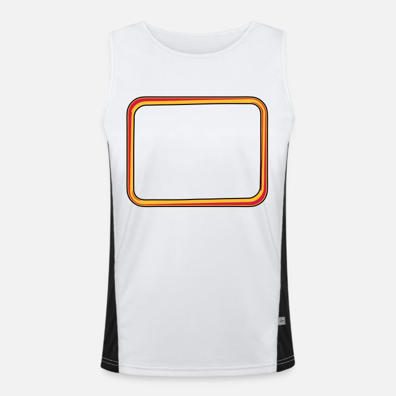 text frame fire - Men's Functional Contrast Tank Top  - white/black