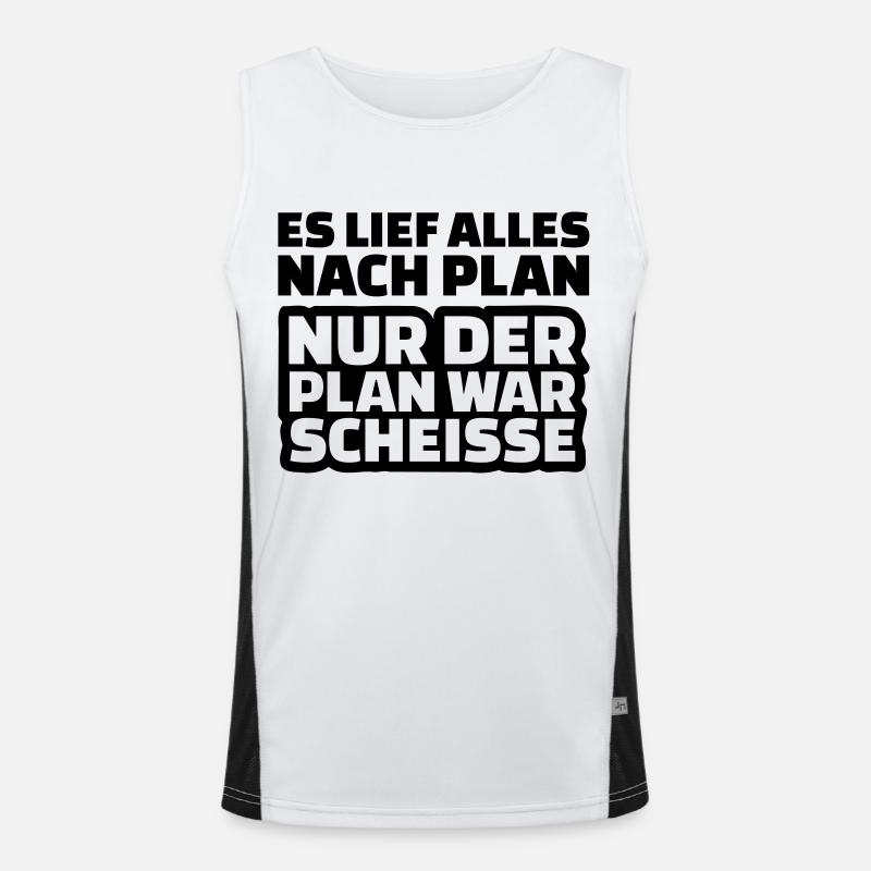 Plan Scheisse Funktionelles Kontrast-Tank Top für Männer 
