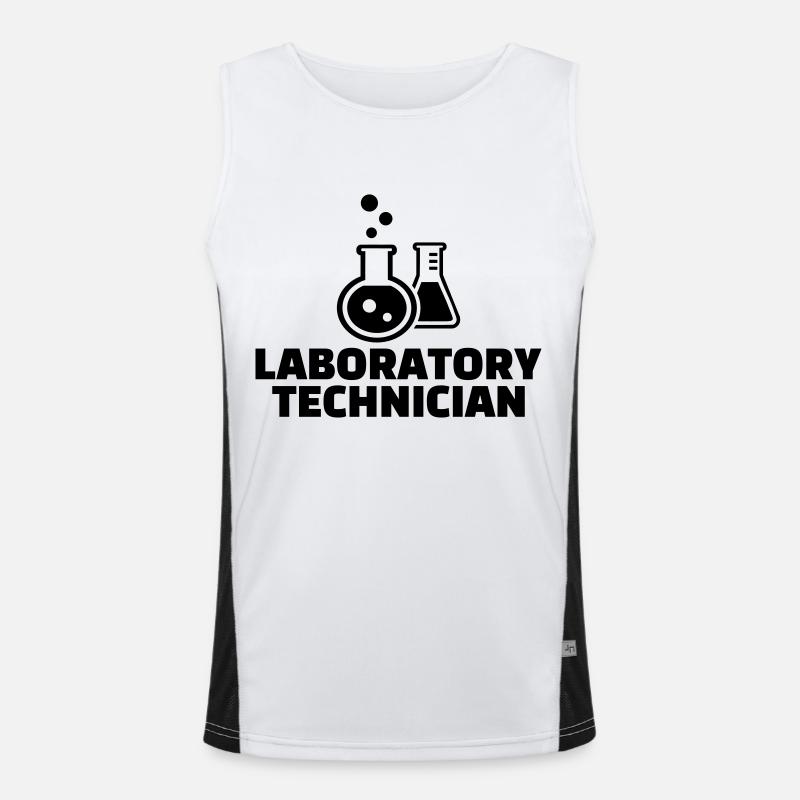 Laboratory technician - Men's Functional Contrast Tank Top  - white/black