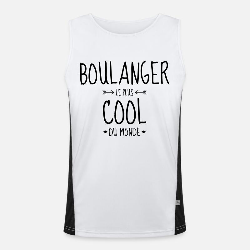 Baker Bakery Boulanger Bäcker Bäckerei Boulangerie Men's Functional Contrast Tank Top 