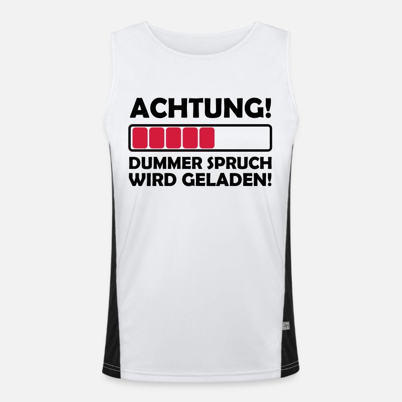 dummer_spruch_2 Funktionelles Kontrast-Tank Top für Männer 