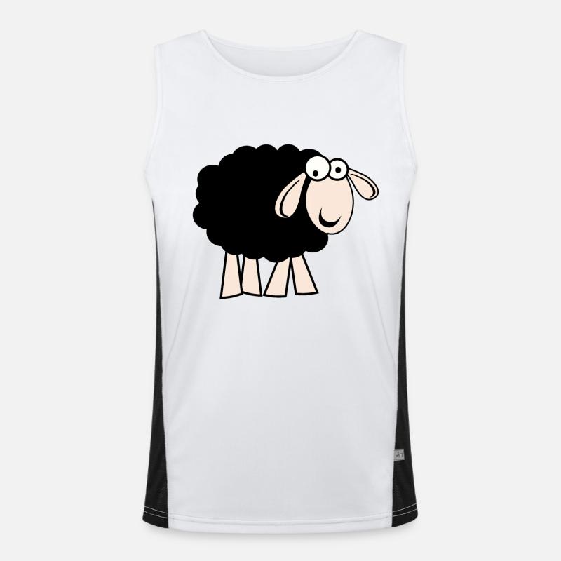 Schwarzes Schaf Funktionelles Kontrast-Tank Top für Männer 