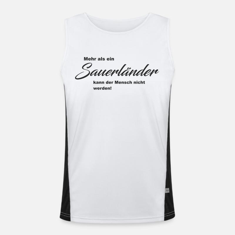 Mehr als ein Sauerländer Funktionelles Kontrast-Tank Top für Männer 