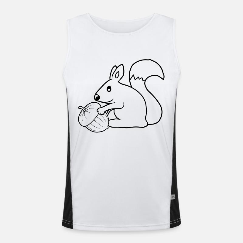Happy Squirrel Acorn Men's Functional Contrast Tank Top 