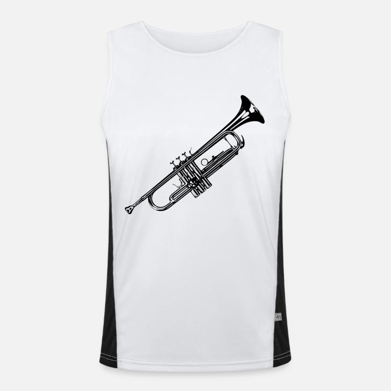 Trompete Funktionelles Kontrast-Tank Top für Männer 