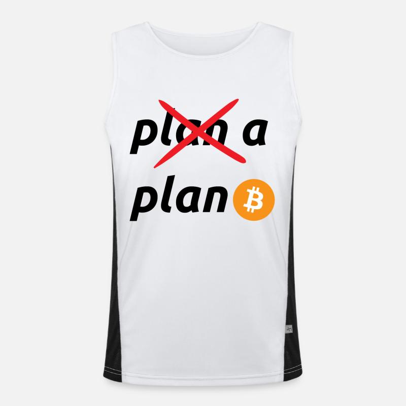 plan b bitcoin Men's Functional Contrast Tank Top 