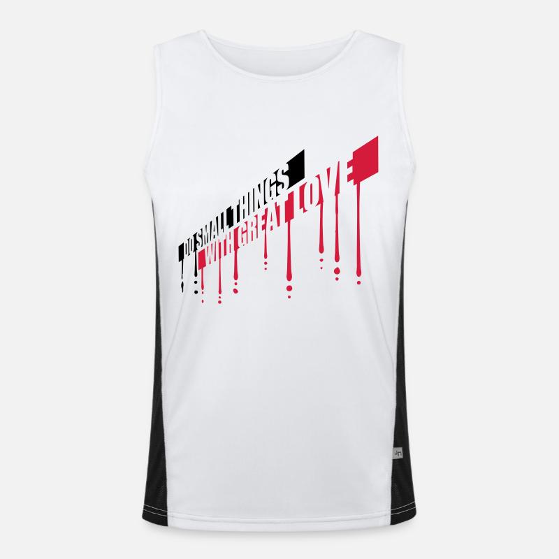 Quote do small things - Men's Functional Contrast Tank Top  - white/black