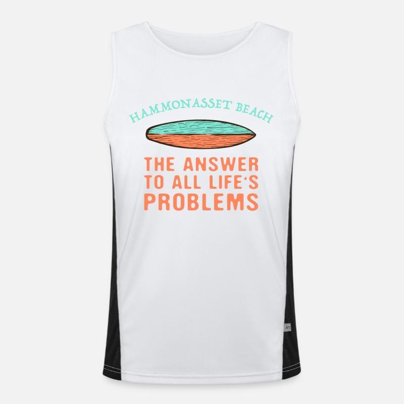 Hammonasset Beach Answer To All Life's Problems Funktionelles Kontrast-Tank Top für Männer 