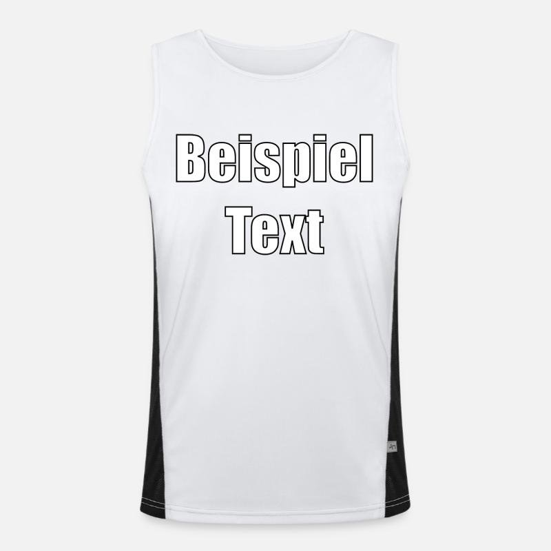 Beispiel Text Funktionelles Kontrast-Tank Top für Männer 