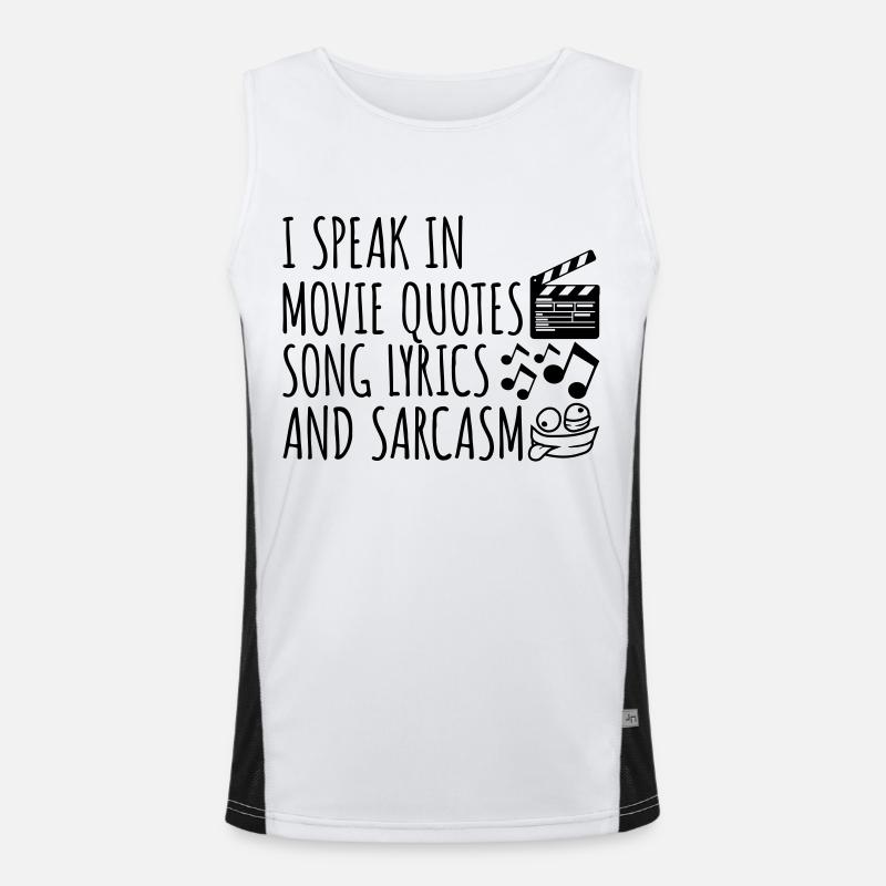 speak lyrics and sarcasm Men's Functional Contrast Tank Top 